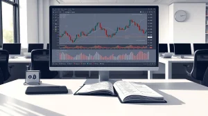 Technical analysis charts showing CryptoNewsInsights price action against Bitcoin on a professional trading desk