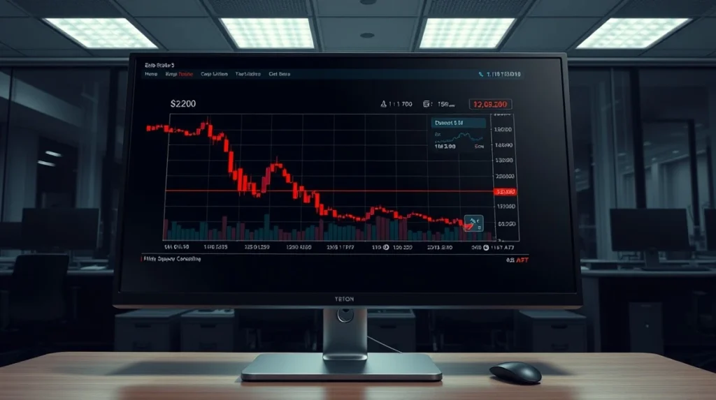 CryptoNewsInsights market analysis showing chart approaching $2,200 long liquidation level.