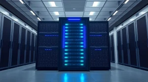 Secure data center infrastructure powering the CryptoNewsInsights tokenization platform.