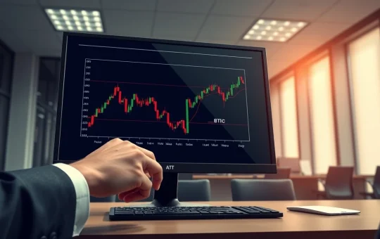 Analyst monitoring contrasting Ethereum and Bitcoin price charts on a trading desk, representing institutional capital shift.