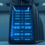 Institutional server infrastructure for GalaxyOne SOL staking operations in a secure data center.