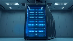 Institutional server infrastructure for GalaxyOne SOL staking operations in a secure data center.