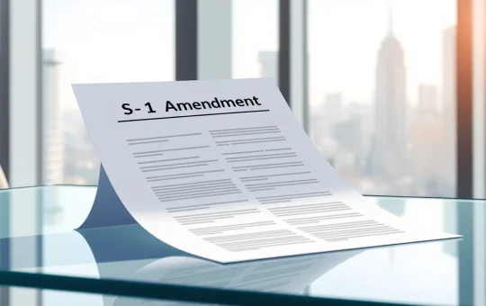 KraneShares S-1 amendment filing for its Coinbase 50 crypto ETF on a desk.