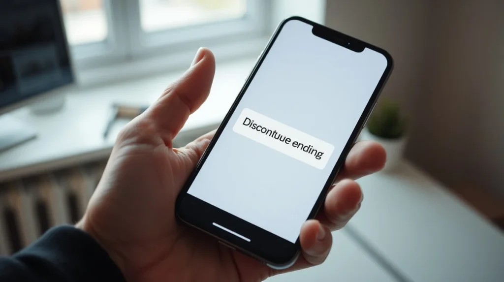 Urgent notification for Leap Wallet shutdown on a smartphone, highlighting the need for Cosmos users to act.