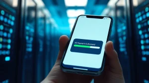 Secure AI payment authorization interface on a smartphone screen for Mastercard and Lobster.cash system.