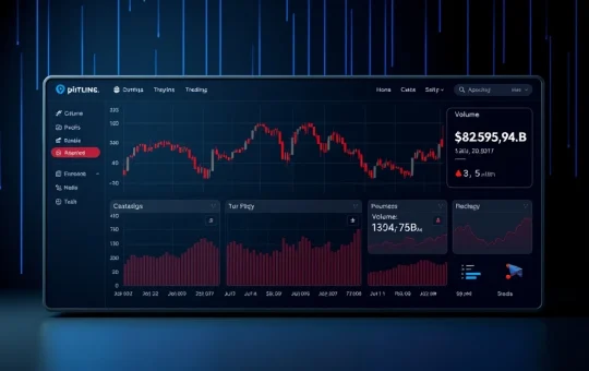 Dashboard showing declining onchain perpetual DEX trading volume and market data.