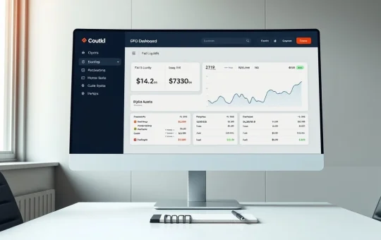 Professional CFO dashboard showing Ripple's unified treasury management for fiat and digital assets.