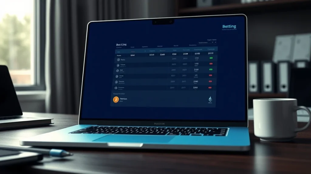 Spartans.com's high-stakes betting interface on a laptop, representing its $1 billion crypto gambling milestone.