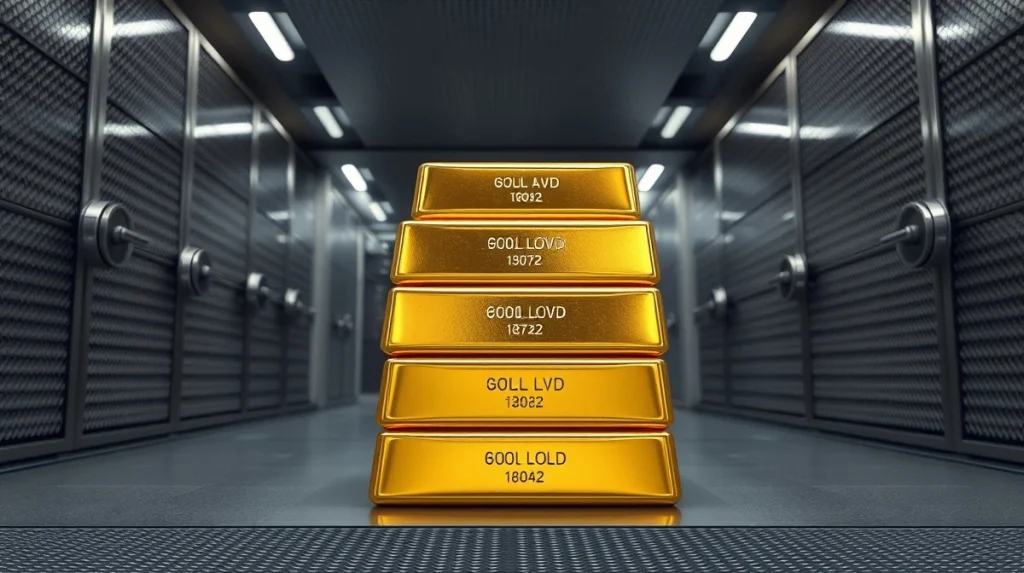 Tether's gold bullion reserves stored in a secure Swiss vault as part of its $24 billion strategy.