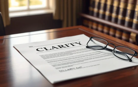 Legislative draft document for the CLARITY Act addressing stablecoin yield regulation on a desk.