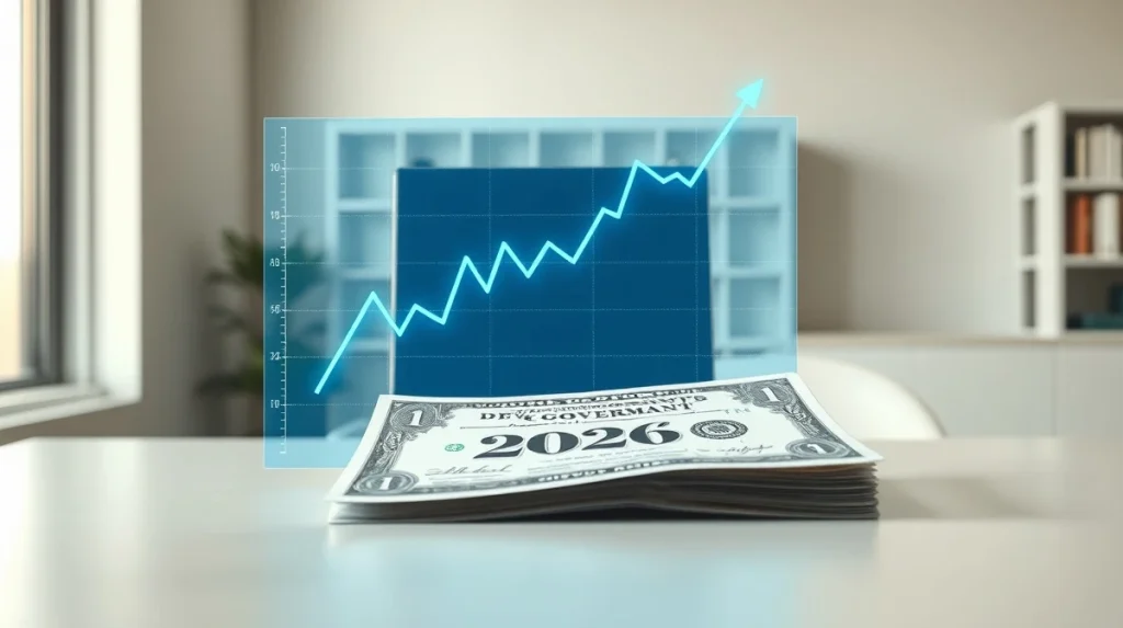 Digital financial chart overlaid on a bond certificate, representing the 2026 surge in tokenized real-world assets.