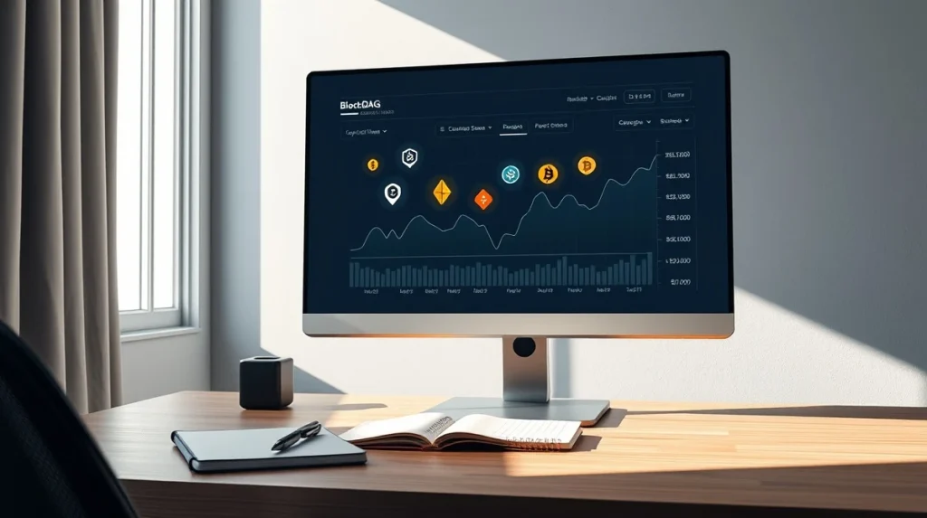 Financial dashboard analyzing top cryptocurrencies BlockDAG, BNB, Pepe, Solana, and Cardano for 2026 investment.