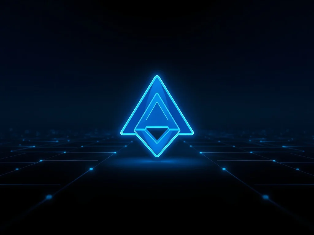 Algorand price analysis showing a glowing blue ALGO symbol on a dark network background, representing accumulation and bullish on-chain metrics.