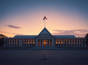 Australian Parliament House where the historic crypto law was passed, representing new digital asset regulation.