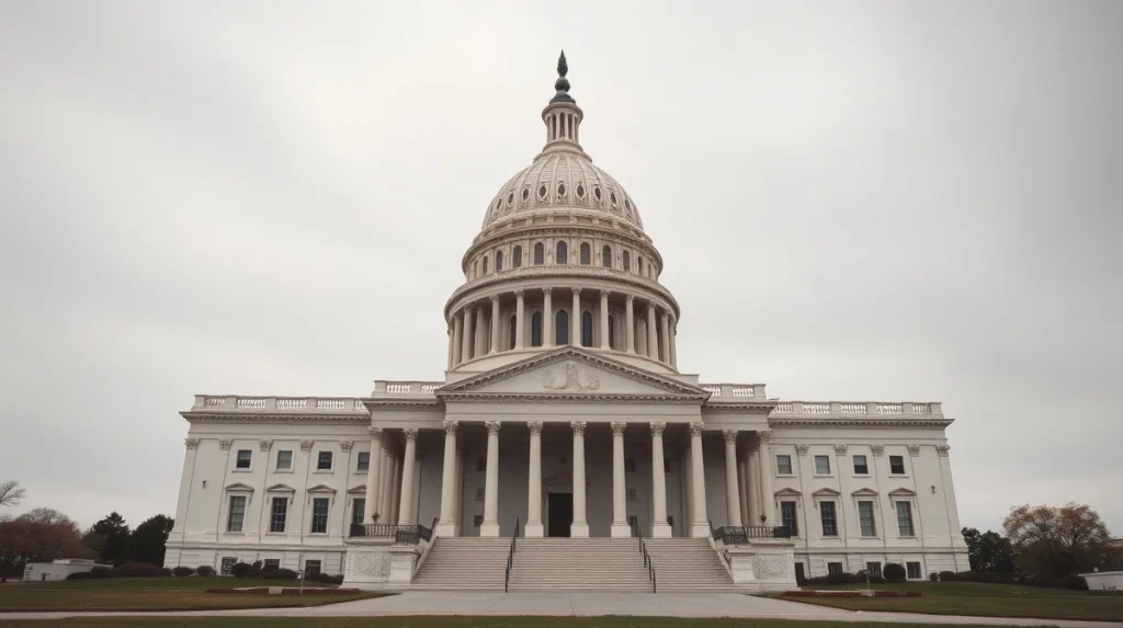 U.S. Capitol building under overcast sky, setting for CLARITY Act debate