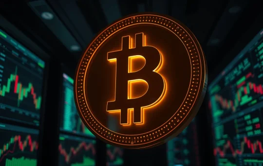 Bitcoin symbol over financial charts representing whale inflows and market activity