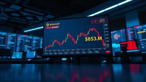 Bitcoin price chart showing sharp decline on Binance after Core PPI data release