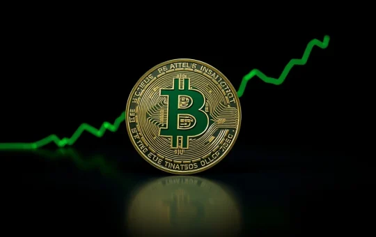 Bitcoin at $80K: visual representation of bullish breakout signals with chart and coin.