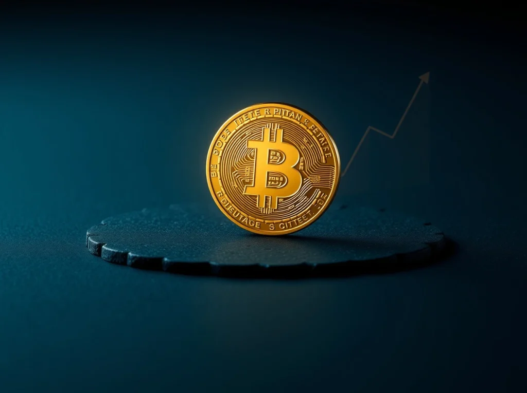 Bitcoin coin in buy zone with analyst setting $400,000 target, representing bullish market outlook