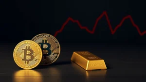 Bitcoin four year cycle and gold comparison showing bear trend signals in market data