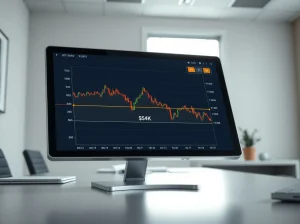 Analysis of Bitcoin price chart dipping below the $54,000 realized price threshold, a key on-chain metric.