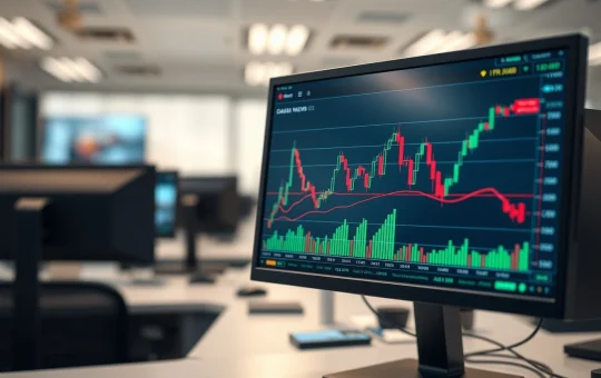 Bitcoin price prediction analysis shown on a financial trading terminal screen.