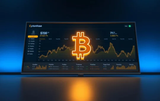 Bitcoin price prediction chart and presale exchange dashboard with bullish indicators