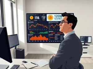 Financial analyst examines Bitcoin price alongside Federal Reserve and oil market data