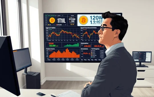 Financial analyst examines Bitcoin price alongside Federal Reserve and oil market data
