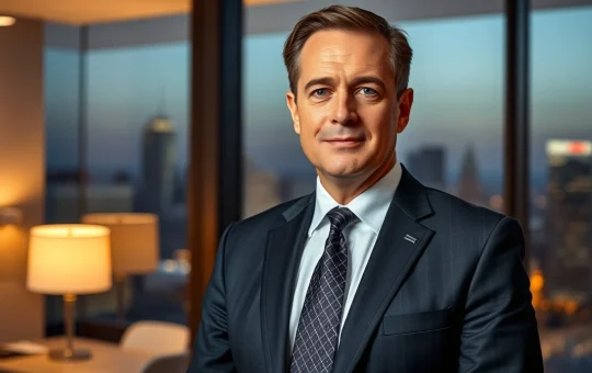 CEO in modern office discussing Bitcoin's resilience against Wall Street influence