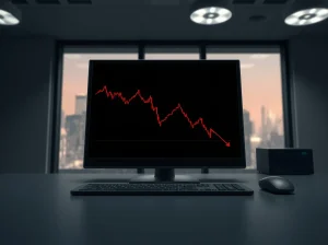 Analysis of Bitcoin price chart showing bearish sentiment and market pressure.