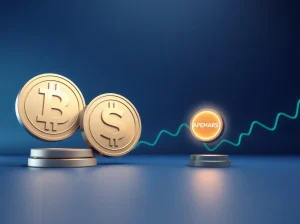 Visualization of Bitcoin, SUI, and APEMARS tokens representing current cryptocurrency market dynamics and investor focus shifts.