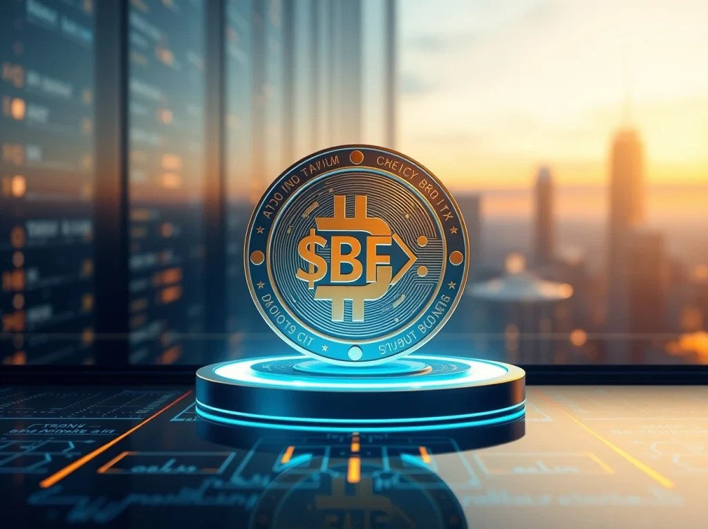 BlockchainFX ($BFX) token on digital platform, representing the best crypto to buy before launch