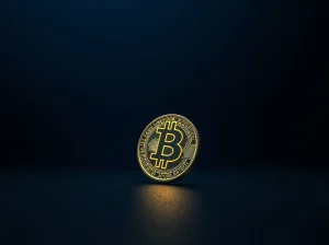 BNB token coin on dark surface with upward trend line symbolizing price potential