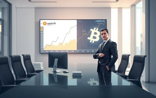 Capital B Bitcoin strategy boardroom meeting with Adam Back investment funding announcement