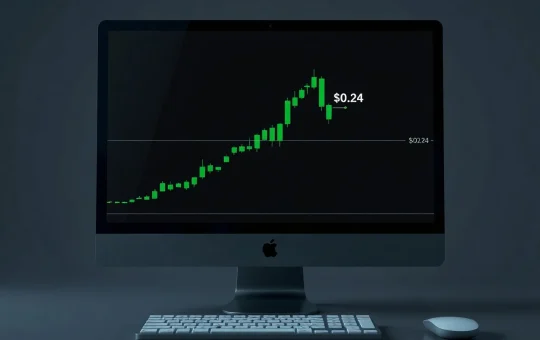 Analysis of Cardano's ADA cryptocurrency price chart holding at the $0.24 support level.