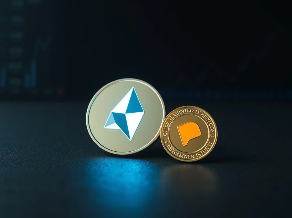 Cardano ADA token and Pepeto token representing cryptocurrency market analysis and presale activity