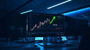 Cryptocurrency trading monitor showing CC price chart near $0.16 breakout level