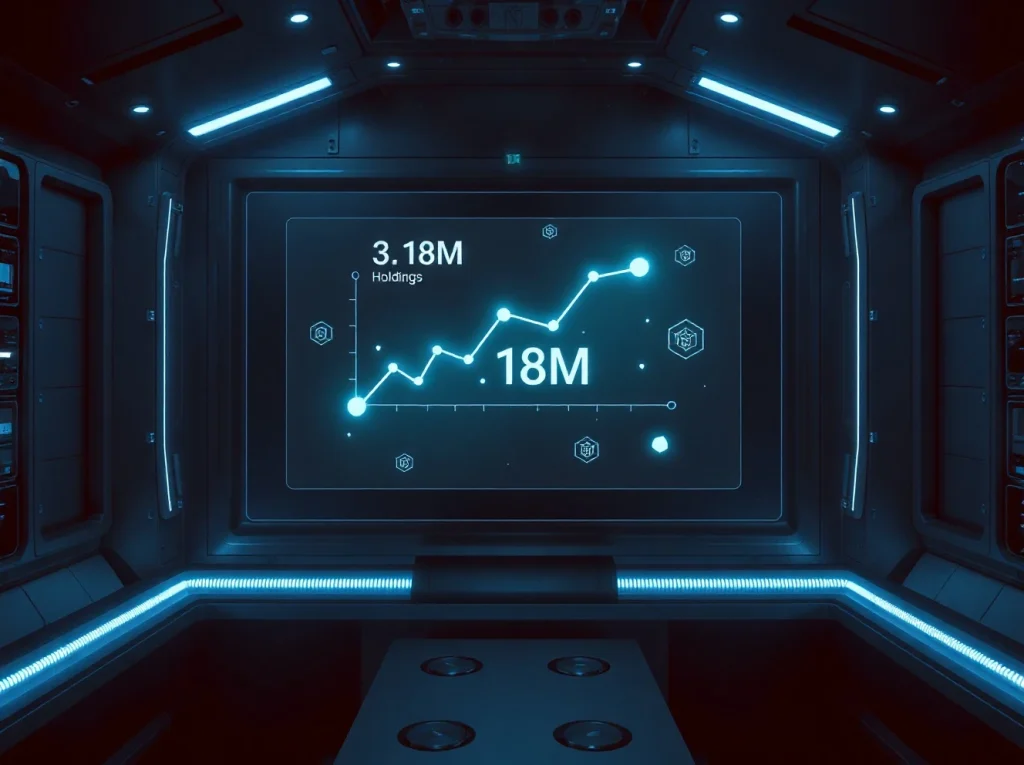 Chainlink Reserve's growing digital treasury holdings visualized on a secure data display.