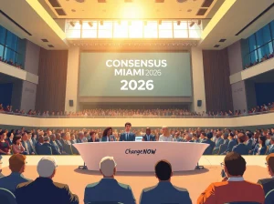 ChangeNOW panelists at Consensus Miami 2026 discussing crypto innovation on stage
