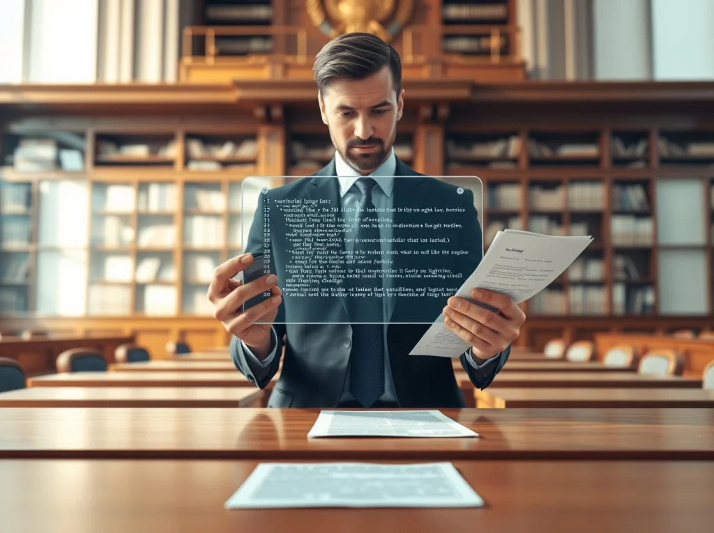 Clarity Act crypto regulation debate with blockchain technology and legal documents in government setting