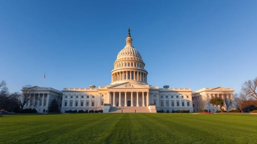 US Capitol building under clear blue sky, setting for Clarity Act markup vote