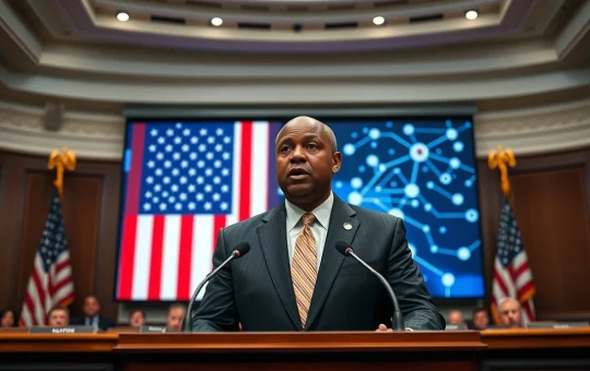 Senator Tim Scott speaking at a Senate committee hearing on the CLARITY Act and crypto regulation.