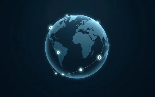 Coinbase and Nium partnership enables global USDC stablecoin payments across a world map.