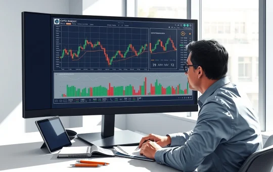 Analyst reviewing cryptocurrency price charts for CP Markets weekly watchlist and targets.