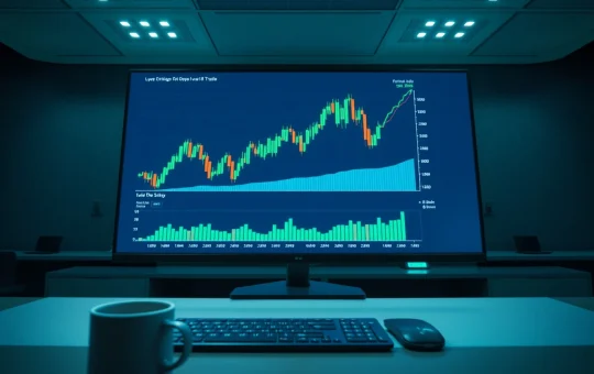 Crypto trading screen showing positive derivatives momentum on exchange platform