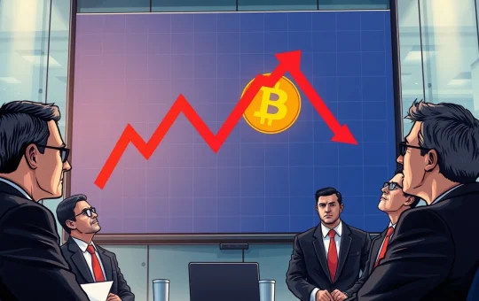 Crypto ETP inflows chart showing Bitcoin outflows and market reversal on trading floor screen