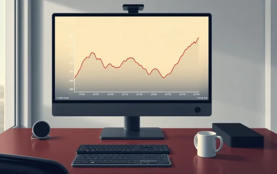 Analysis of the 2026 crypto exchange volume crash showing a steep decline on a trading terminal chart.