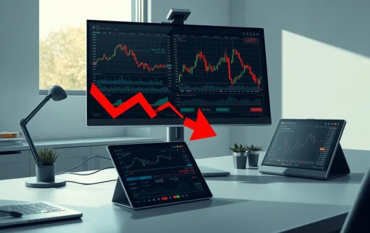 Analysis of declining crypto trading volume and rising leverage on a financial trading desk.