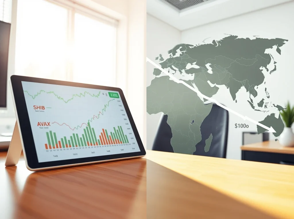 Cryptocurrency market analysis showing token recovery alongside geopolitical impacts on oil prices